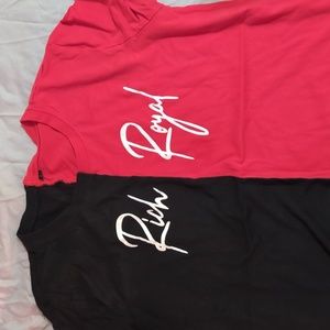 Rich Royal Black and Red women's shirt Large